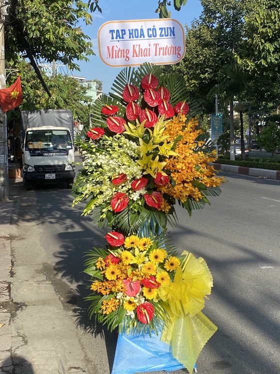 KTG2- Kệ hoa khai trương 2 tầng 