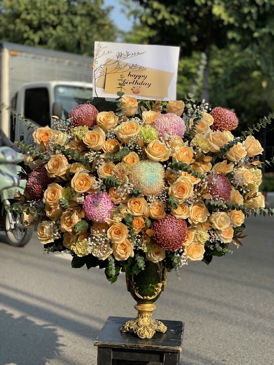 HLG3- Giỏ hoa tươi chúc mừng